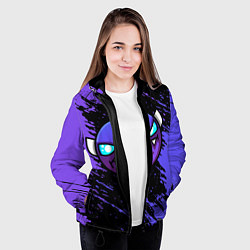 Куртка с капюшоном женская Geometry Dash, цвет: 3D-черный — фото 2