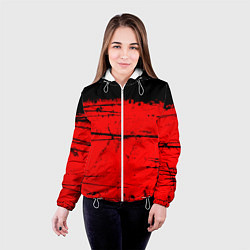 Куртка с капюшоном женская КРАСНЫЙ ГРАНЖ RED GRUNGE, цвет: 3D-белый — фото 2