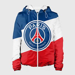 Куртка с капюшоном женская Paris Saint-Germain FC, цвет: 3D-белый