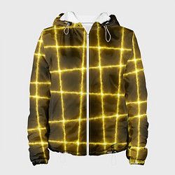 Куртка с капюшоном женская Неоновый барьер, цвет: 3D-белый