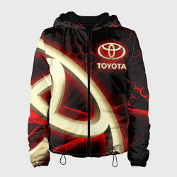 Куртка с капюшоном женская Тойота Toyota, цвет: 3D-черный