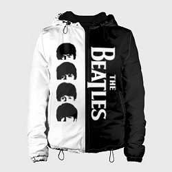 Куртка с капюшоном женская The Beatles черно - белый партер, цвет: 3D-черный
