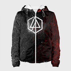Куртка с капюшоном женская Linkin Park Logo Линкин Парк, цвет: 3D-белый