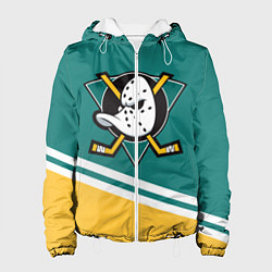 Куртка с капюшоном женская Анахайм Дакс, NHL, цвет: 3D-белый