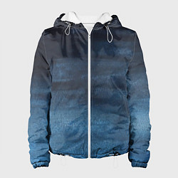 Куртка с капюшоном женская Темнота глубины, цвет: 3D-белый