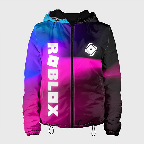Женская куртка Роблокс лого х эмблема / 3D-Черный – фото 1