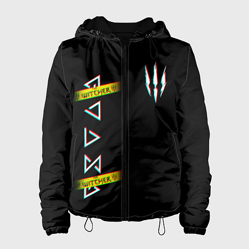 Женская куртка The Witcher: Glitch / 3D-Черный – фото 1