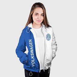 Куртка с капюшоном женская Volkswagen, ФОЛЬКСВАГЕН, цвет: 3D-белый — фото 2