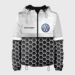 Куртка с капюшоном женская Volkswagen Стальная решетка, цвет: 3D-черный
