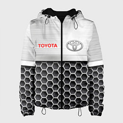 Куртка с капюшоном женская Toyota Стальная решетка, цвет: 3D-черный