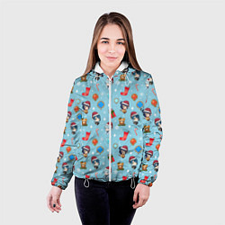 Куртка с капюшоном женская GI Christmas Pattern, цвет: 3D-белый — фото 2