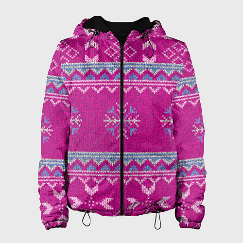 Женская куртка Свитер со снежинками / 3D-Черный – фото 1