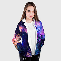 Куртка с капюшоном женская НЕОНОВЫЕ КОСМОС NEON SPACE, цвет: 3D-белый — фото 2
