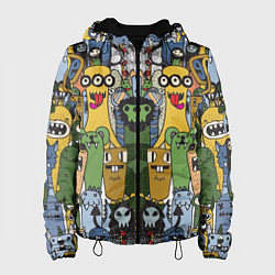Куртка с капюшоном женская Семья монстров в деле, цвет: 3D-черный
