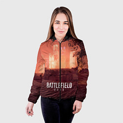 Куртка с капюшоном женская Battlefield 2042 - Песочные часы, цвет: 3D-черный — фото 2