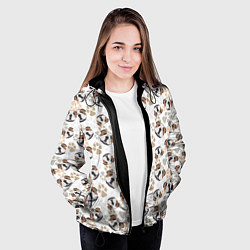 Куртка с капюшоном женская Английский Бульдог Bulldog, цвет: 3D-черный — фото 2