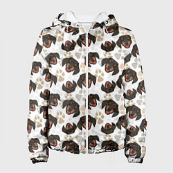 Куртка с капюшоном женская Такса Dachshund Dog, цвет: 3D-белый