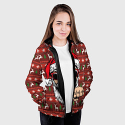 Куртка с капюшоном женская Bad Santa Плохой Санта, цвет: 3D-черный — фото 2