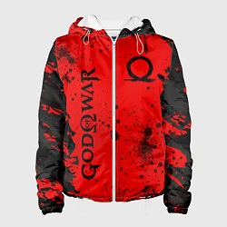 Куртка с капюшоном женская God of War Брызги крови, цвет: 3D-белый