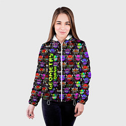 Куртка с капюшоном женская Geometry Dash: Heroes, цвет: 3D-белый — фото 2