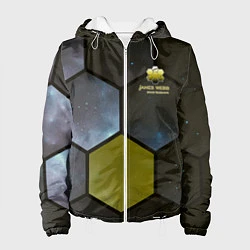 Куртка с капюшоном женская JWST space cell theme, цвет: 3D-белый