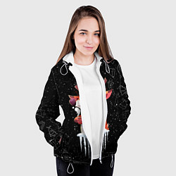 Куртка с капюшоном женская Новогодний Олень 2022, цвет: 3D-белый — фото 2