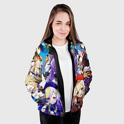 Куртка с капюшоном женская ГЕРОИ ИГРЫ GENSHIN IMPACT, цвет: 3D-черный — фото 2