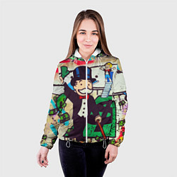 Куртка с капюшоном женская Alec Monopoly ART, цвет: 3D-белый — фото 2