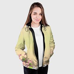 Куртка с капюшоном женская Рождество и Новый год: пряники карамель, цвет: 3D-черный — фото 2