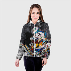 Куртка с капюшоном женская Монстр мышь, цвет: 3D-белый — фото 2