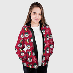 Куртка с капюшоном женская СНЕГOВИК В ЦИЛИНДРЕ, цвет: 3D-черный — фото 2