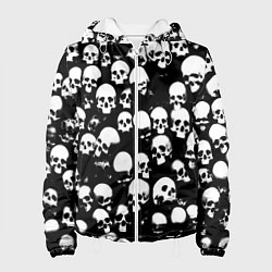 Куртка с капюшоном женская Остатки от головы, цвет: 3D-белый