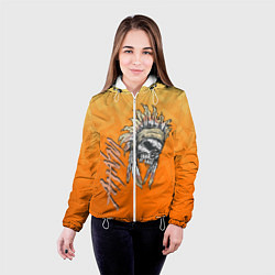 Куртка с капюшоном женская Краснокожий, цвет: 3D-белый — фото 2