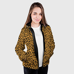 Куртка с капюшоном женская Леопард Leopard, цвет: 3D-черный — фото 2