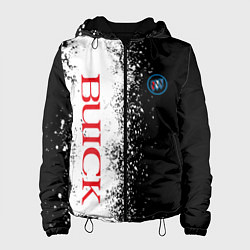 Куртка с капюшоном женская BUICK КРАСНОЕ ЛОГО ЦВЕТНАЯ ЭМБЛЕМА, цвет: 3D-черный