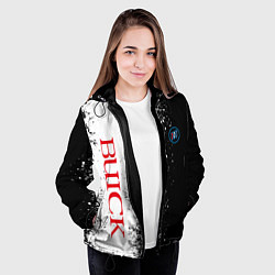 Куртка с капюшоном женская BUICK КРАСНОЕ ЛОГО ЦВЕТНАЯ ЭМБЛЕМА, цвет: 3D-черный — фото 2