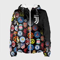 Куртка с капюшоном женская JUVENTUS LOGOBOMBING SPORT, цвет: 3D-белый
