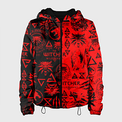 Куртка с капюшоном женская THE WITCHER LOGOBOMBING BLACK RED, цвет: 3D-черный