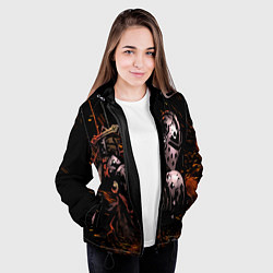 Куртка с капюшоном женская Darkest Dungeon Fish and Bones, цвет: 3D-черный — фото 2