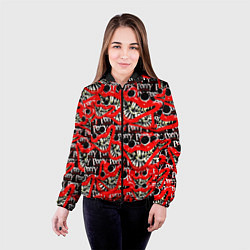 Куртка с капюшоном женская POPPY PLAYTIME GAME ИГРА ПОППИ ПЛЕЙТАЙМ, цвет: 3D-черный — фото 2