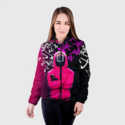 Куртка с капюшоном женская Игра в кальмара 2022 Топ, цвет: 3D-черный — фото 2