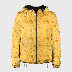 Куртка с капюшоном женская Сыр Cheese, цвет: 3D-черный