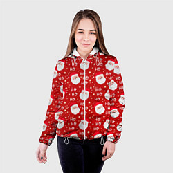 Куртка с капюшоном женская САНТА КЛАУС НОВЫЙ ГОД, цвет: 3D-белый — фото 2
