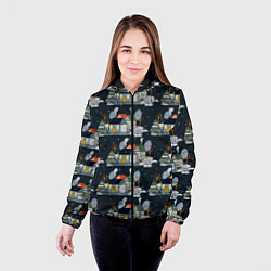 Куртка с капюшоном женская Зимний вечерок, цвет: 3D-черный — фото 2