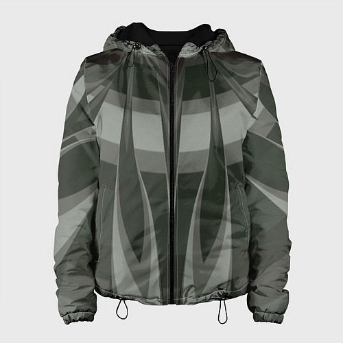 Женская куртка Орхидея в зеленом Абстракция 541-2-p3-4 Дополнение / 3D-Черный – фото 1