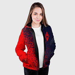 Куртка с капюшоном женская СКАЙРИМ - Краска, цвет: 3D-черный — фото 2