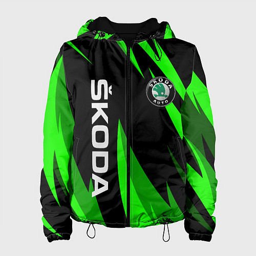 Женская куртка SKODA Логотип Узор / 3D-Черный – фото 1