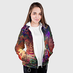 Куртка с капюшоном женская Рождественские тайны, цвет: 3D-белый — фото 2