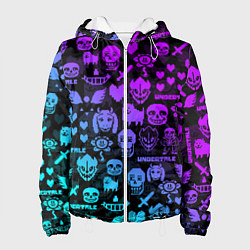 Женская куртка UNDERTALE NEON PATTERN УЗОР