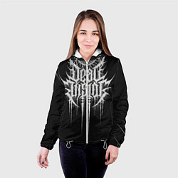 Куртка с капюшоном женская DEAD INSIDE, Сороконожка, цвет: 3D-белый — фото 2